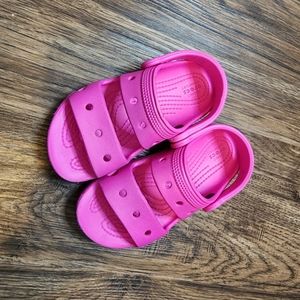 Girls Pink Crocs